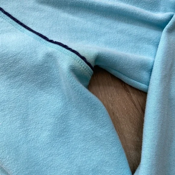 Vintage Y2K 00’s 08’ PINK Victoria's Secret Light Blue Peace Sign Zip Up Hoodie - Picture 8 of 16